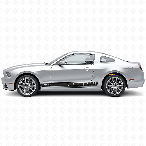 5.0 Hochleistungs-Rockerschildstreifen Vinyl-Aufkleber-Kit für Musclecar 2010-14_1