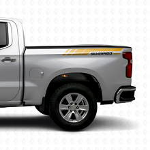 Silverado RST hintere Seitenstreifen Vinyl-Aufkleber-Set für Chevrolet Silverado 2019–2023_4
