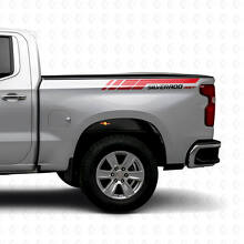 Silverado RST hintere Seitenstreifen Vinyl-Aufkleber-Set für Chevrolet Silverado 2019–2023_5