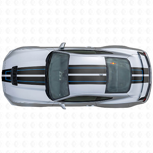 Rennstreifen Vollflächiges Seitliches Vinyl-Aufkleber-Kit Für Musclecar Musclecarmodell 2024-26_1