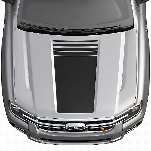 Zentraler Stroboskop-Haubenstreifen Vinyl-Aufkleber-Kit für Musclecar Ranger 2024-26_1