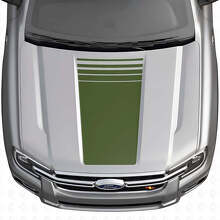 Zentraler Stroboskop-Haubenstreifen Vinyl-Aufkleber-Kit für Musclecar Ranger 2024-26_3