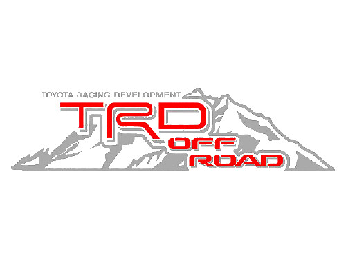2 TOYOTA TRD OFF Mountain TRD-Rennentwicklungsseiten-Vinyl-Aufkleber