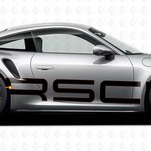Porsche 911 Großer Seiten-Logo-Aufkleber mit Umriss_2