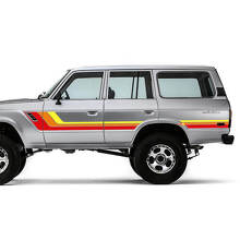 Vinyl-Aufkleber-Kit im Vintage-Stil Seitliche Streifen für Toyota Land Cruiser 1986_2