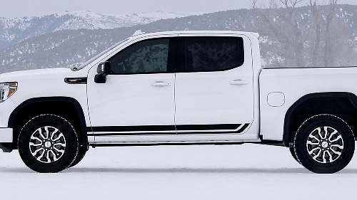 2 Schwellerstreifen Aufkleber für GMC GM Sierra 1500 AT4 Schwellerstreifen Aufkleber Sticker