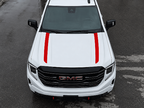 2 Motorhaubenstreifen für GMC Sierra 1500 AT4X Vinylaufkleber Decal für GMC Sierra Grafiken