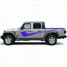 Angular Side Stripes Vinyl-Aufkleber-Set für Jeep Gladiator 2020-27_2