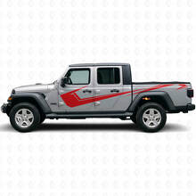 Angular Side Stripes Vinyl-Aufkleber-Set für Jeep Gladiator 2020-27_4