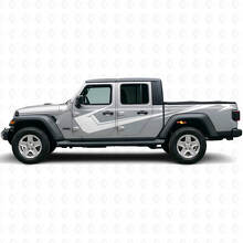 Angular Side Stripes Vinyl-Aufkleber-Set für Jeep Gladiator 2020-27_5