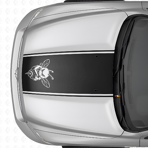Grumpy Bee Hauben-Konturstreifen Vinylaufkleber für Dodge Ram 1500 2500 3500