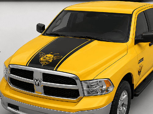 Grumpy Bee Hauben-Rennstreifen-Aufkleber #78 für Dodge Ram 1500 2500 3500