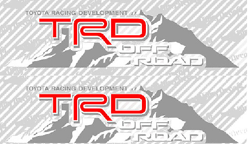 TRD Off Road Mountain Style Seiten-Vinyl-Aufkleber-Set für Toyota Fahrzeuge
