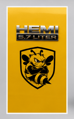 Paar Truck Vinyl Fenster Dodge Ram Bee Grumpy Bee Concept Aufkleber Sticker #78 für Dodge Ram 1500 2500 3500
