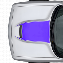 Blackout Kontur Motorhaubenlüftungs Vinyl-Aufkleber für Dodge Challenger 2015+_2