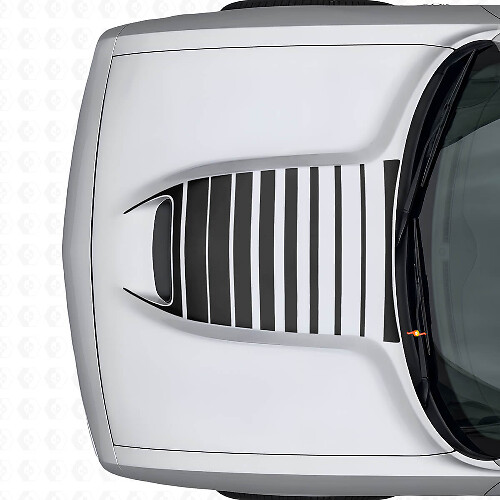 Stroboskop Haubenlüftungs-Streifen Vinylaufkleber für Dodge Challenger 2015+_1