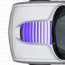 Stroboskop Haubenlüftungs-Streifen Vinylaufkleber für Dodge Challenger 2015+_2