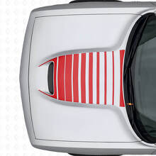 Stroboskop Haubenlüftungs-Streifen Vinylaufkleber für Dodge Challenger 2015+_4
