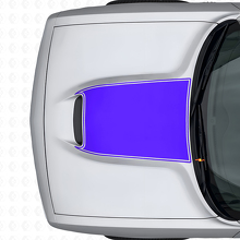 Schwarz abgegrenzter Motorhauben-Vinylaufkleber für Dodge Challenger 2015+_2