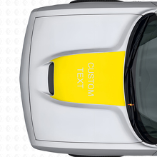 Schwarze Custom-Lettering-Motorhaubenfolie für Dodge Challenger 2015+_6