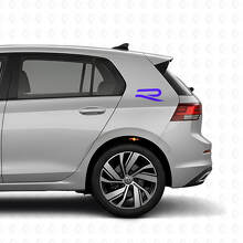 R Logo Heckseiten Vinyl Aufkleber Set für Volkswagen Golf R MK8 2023_2