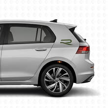 R Logo Heckseiten Vinyl Aufkleber Set für Volkswagen Golf R MK8 2023_3