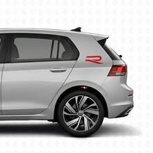 R Logo Heckseiten Vinyl Aufkleber Set für Volkswagen Golf R MK8 2023_4