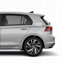R Logo Heckseiten Vinyl Aufkleber Set für Volkswagen Golf R MK8 2023_5