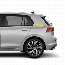 R Logo Heckseiten Vinyl Aufkleber Set für Volkswagen Golf R MK8 2023_6