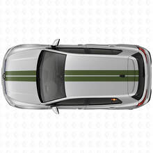 Duales Rennstreifen-Kit aus Vinyl für Motorhaube & Dach für Volkswagen Golf R MK8 2023_3