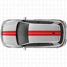 Duales Rennstreifen-Kit aus Vinyl für Motorhaube & Dach für Volkswagen Golf R MK8 2023_4