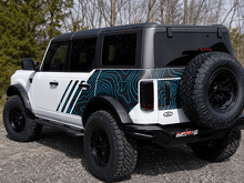 Topografische Karte Vollflächiges Vinyl-Aufkleber-Set für Ford Bronco_2
