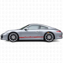 Turbo RS schlanke Seitenstreifen Vinyl Aufkleber Set für Porsche 911 991_4