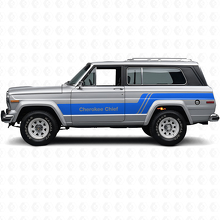 Cherokee Chief Seitenstreifen Vinyl-Aufkleber-Set für Jeep Cherokee 1979_2