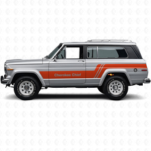 Cherokee Chief Seitenstreifen Vinyl-Aufkleber-Set für Jeep Cherokee 1979_4