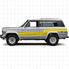 Cherokee Chief Seitenstreifen Vinyl-Aufkleber-Set für Jeep Cherokee 1979_5