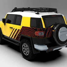 Topografische Karte Motorhauben- und Seiten-Vinylaufkleber-Set für Toyota FJ Cruiser_6