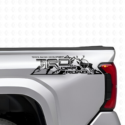 TRD Off Road Berge Heck Seiten Vinylaufkleber Set für Toyota Trucks