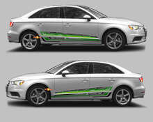 Techno Style Seitenstreifen Vinyl Aufkleber Set für Audi A3_3