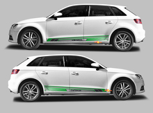 A3 Sport Techno Style Seitenstreifen Vinyl Aufkleber Set für Audi A3 Sportback_3