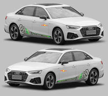 A4 Style Schwellerstreifen Vinyl-Aufkleber Set für Audi A4_3
