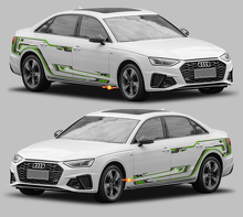 Techno Style Seiten-Schmale Streifen Vinyl-Aufkleber-Set für Audi A4_3