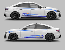 A5 Techno Style Seiten- & Schwellerstreifen Vinyl-Aufkleber-Kit für Audi A5_2