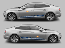 Sportback Techno Style Schwellerstreifen Vinyl-Aufkleber Set für Audi A5_2