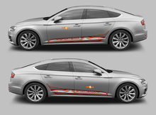 Sportback Techno Style Schwellerstreifen Vinyl-Aufkleber Set für Audi A5_3
