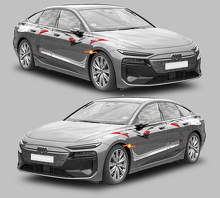 Tribal Style Seitenstreifen Vinyl Aufkleber Set für Audi A6 Sportback E-Tron_2