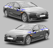 Tribal Style Seitenstreifen Vinyl Aufkleber Set für Audi A6 Sportback E-Tron_3