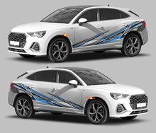 Techno Style Seitenstreifen Vinyl-Aufkleberset für Audi Q3 2019_3