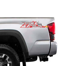TRD Off Road Berg Hirsch Seiten Vinyl Aufkleber für Toyota Trucks_3
