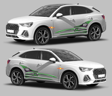 Q3 Logo- & abstraktes Seitenstreifen-Vinylaufkleber-Kit für Audi Q3 2019_2